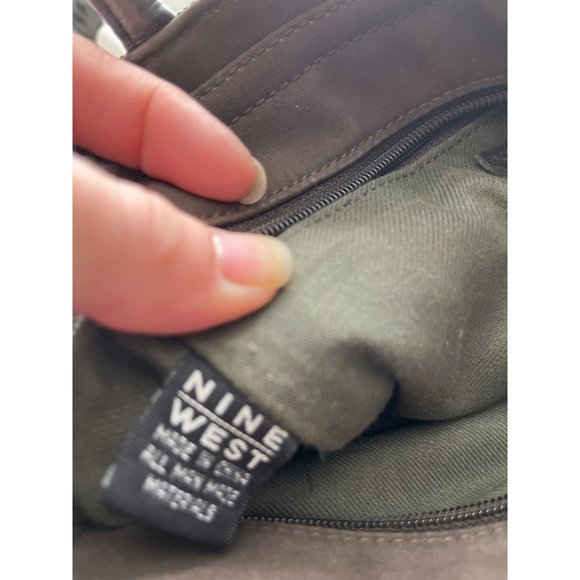 Nine West brown short handled zippered bag - Picture 5 of 9